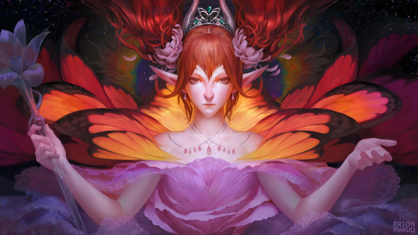 REJOICE AND REVEL. Fanart of a Final Fantasy XIV character